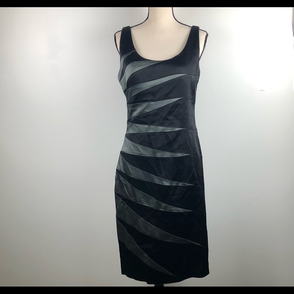 JAX women’s black and gray evening dress bodycon  SZ 14